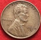 1938-D Denver Mint Lincoln Wheat Cent JC1195 Nice Coin VF Details