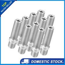 10 Stück M12x1,5 auf M12x1,5 50 mm Radbolzen für BMW,silberfarben