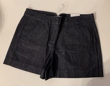 Ann Taylor LOFT The Riviera Shorts in Dark Blue Jean Size 6 NWT RTL 39.50