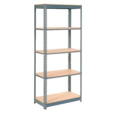 Global Industrial Heavy Duty Shelving 48"W x 18"D x 84"H With 5 Shelves Wood