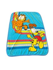 Garfield Blue Print Fleece Throw Blanket