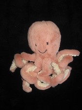 Jellycat London Odell Octopus Plush Pink Coral 9"
