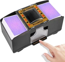 Card Shuffler 1-2 Deck Automatic,Battery-Operated Electric Card Shuffler Machine