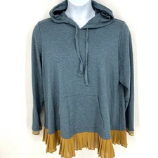 Logo Lounge French Terry Hoodie Chiffon Trim Sz XL