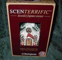 Scenterrific Decorative Fragrance Warmer-snow Covered Church-new In Box Scenterrific Decorative Fragrance Warmer-snow Covered Church-new In Box