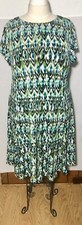 CJ Banks womens dress green geometric prints short sleeves size 22W