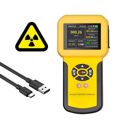 BTMETER Contador Geiger Detector de radiación nuclear Gamma Beta β Y Probador de rayos X Dosímetro