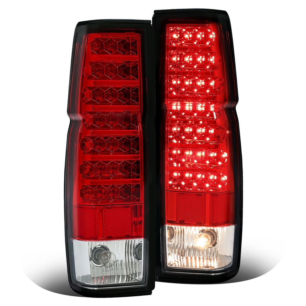 D21ダットサントラック LEDテールランプ Red Clear LED Tail Lights Pair W/Bulb For Nissan D21 / Hardbody