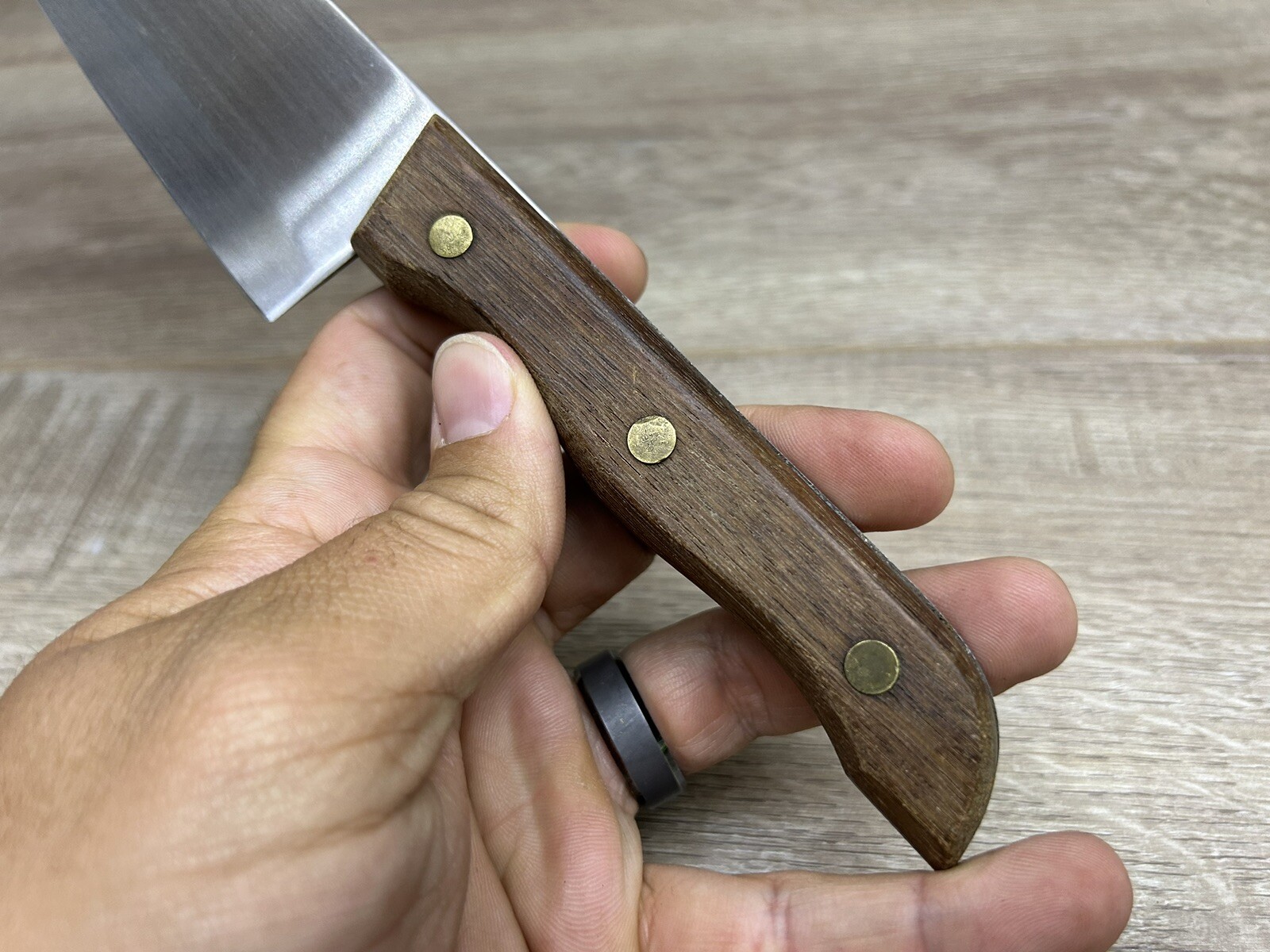 Vintage L’Hermitage Wood Handle Chef’s Knife Stainless Steel Japan