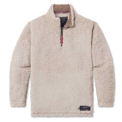 Southern Marsh size large Appalachian Pile Sherpa Pullover oatmeal & light brown - 第 2/14 張圖片