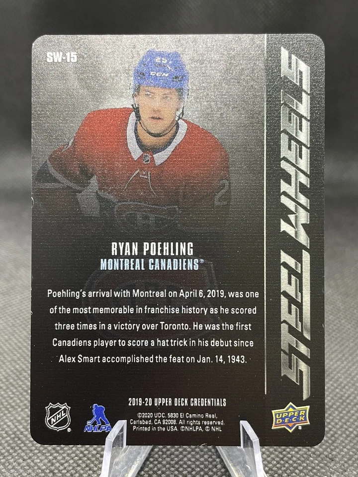 Ryan Poehling - 2019-20 Upper Deck Credentials Steel Wheels Rookie Card #SW-15 - Image 3 of 3