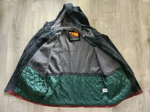 Outbrook Suede Colorblock Jacket Hooded Red Green Black Size Large Unisex - Picture 6 of 10
