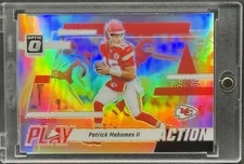 Patrick Mahomes RARE ACTION REFRACTOR  INVESTMENT CARD PANINI CHIEFS MVP MINT