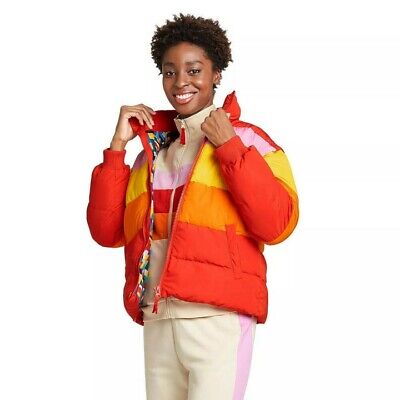 Women's Color Block Puffer Coat LEGO Collection x Target Red/Yellow/Orange/Pink