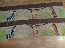 Lambs  Ivy Jungle Animal Print Nursery Window Valence Curtain Monkey Giraffe