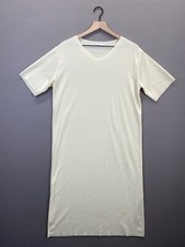 Ribbon Womens White Dress Solid Short Sleeve Scoop Neck Midi A-Line No Size