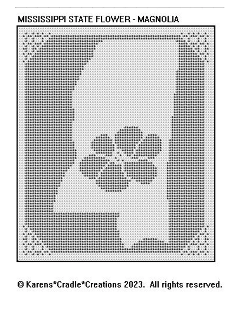 Mississippi Cross Stitch Pattern