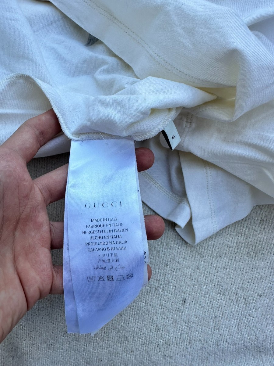 未使用級　現行　グッチ　GUCCY INTERNAIVE　Tシャツ　アイボリー Authentic Gucci T-Shirt Guccy Internaive XXV Logo Ivory size