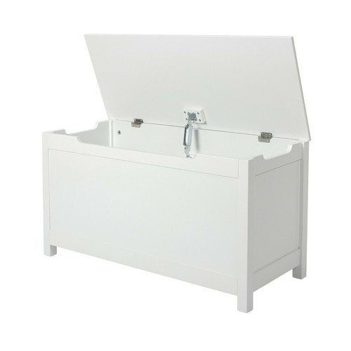 Wooden Toy Box w/ Safety Hinged Lid Storage Bench Home Organization Kids Toy Box - Picture 24 of 35