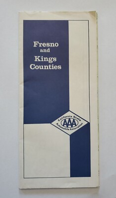 Vintage 1978 California Triple A Road Map - Fresno & Kings Counties