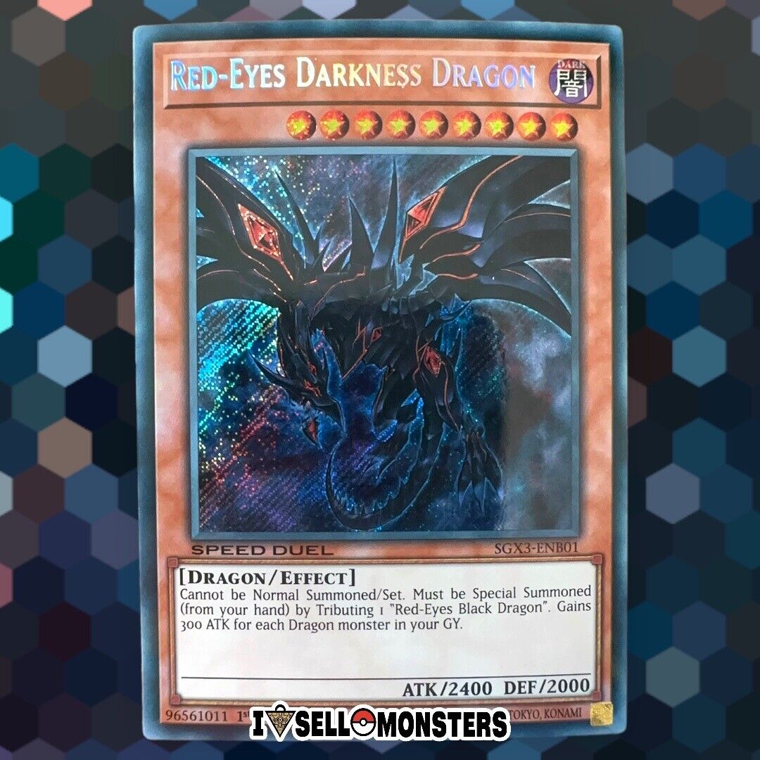 hastighed indre Sammenlignelig YUGIOH! 1x SGX3-ENB01 RED-EYES DARKNESS DRAGON x1 Secret Yu-gi-oh! TCG FAST  SHIP – ASA College: Florida