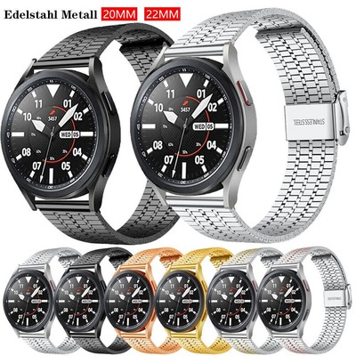 Für Huami Amazfit GTS 4 3 2 Mini GTR 4 Pro 47mm Bip 5 3 Edelstahl Metall Armband