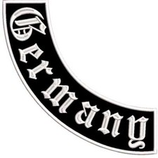 Siderocker Aufnäher "Germany" gestickt MC BIKER PATCH bis 40cm alle Farben