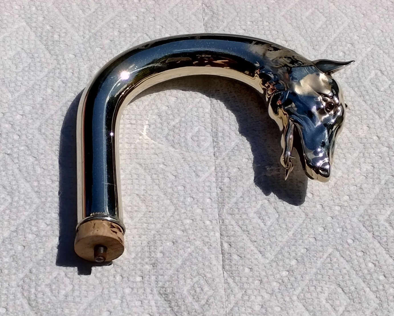 Dark Shadows Barnabas Collins Silver Alpacca Wolf Head Cane Top Unused