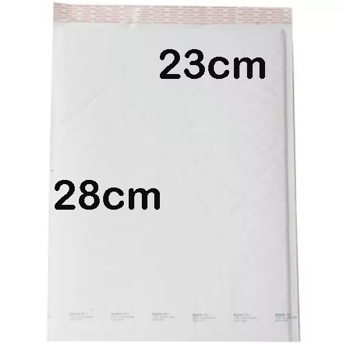 5* 230 x 280 mm Bolsa Acolchada de Burbujas Blanco Sobre Correo Mensajero Comprar Cantidad reqd - Imagen 1 de 5
