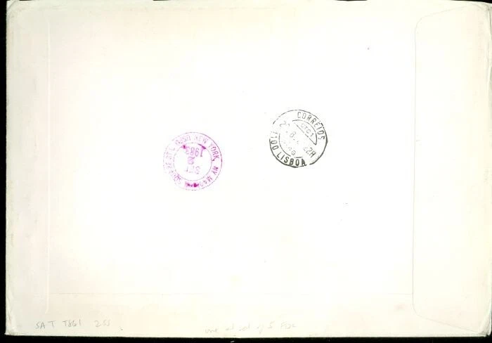 Pintura SAO TOME 2 diferentes S/S en cubierta registrada FDC aduanas de EE. UU. #8014 Foto 2 de 2