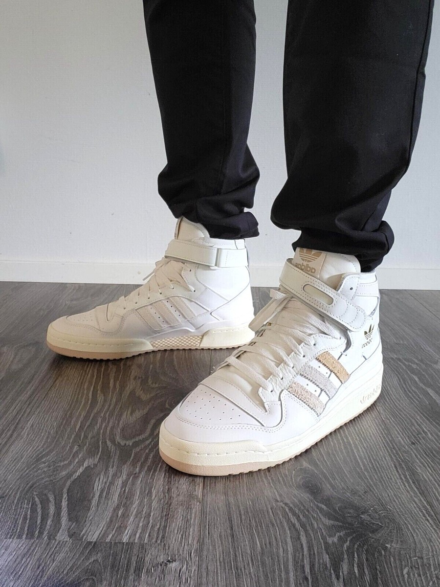 MENS ADIDAS FORUM 84 HI ORIGINALS WHITE BEIGE SKATEBOARD