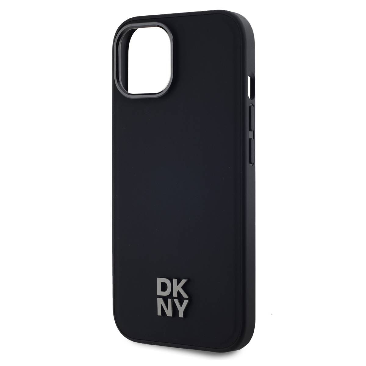 Coque iPhone 15 DKNY en cuir véritable noir chic et élégant - 2