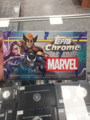2026 Topps Chrome Marvel Hobby Box Factory Sealed Brand New 4 Parallels Per Box