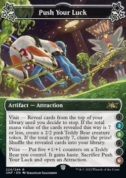 Magic/MTG Push Your Luck (V.1) UNF-224 Rare Englisch Excellent Foil