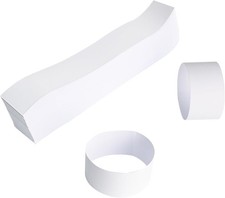 300 Blank White Currency Straps Bill Wrappers ABA Standard Self Sealing