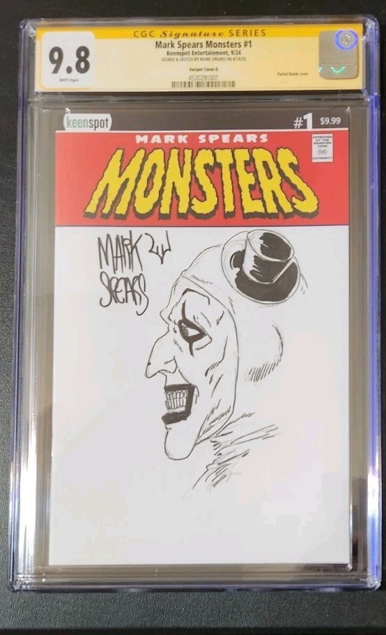 Mark Spears Art The Clown Sketch CGC SS 9.8 - Mark Spears Monsters