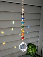 1Pc Crystal Sun Catcher Prism Pendant Suncatcher Rainbow Maker Window Hanging.