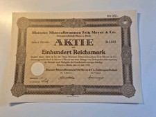 Rhenser Mineralbrunnen Fritz Meyer Aktiengesellschaft 1928