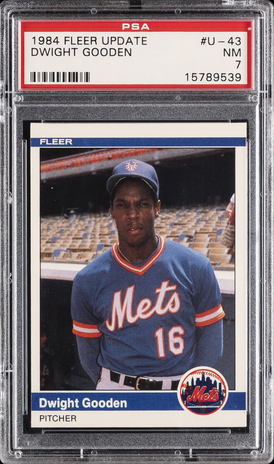 1984 FLEER UPDATE #U-43 DWIGHT GOODEN ROOKIE RC PSA 7