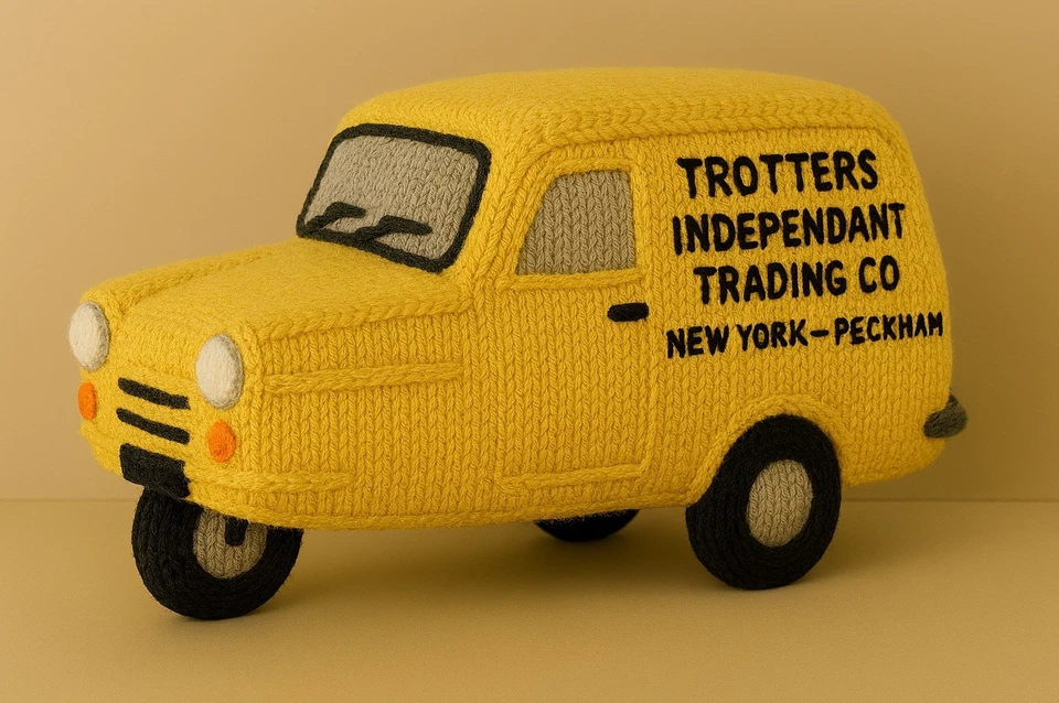 Del Boy 3 Wheel Trotters Van Knitted Knitting Pattern Only Fools and Horses