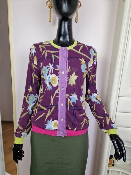 Women Kenzo Sweater Green Knit 34 / XS / 42