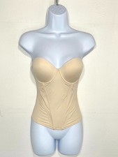 NWD Jezebel Women's 34C Caress Seamless Support Strapless Bustier 32533 Nude