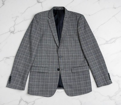 French Connection grauer Prince of Wales Karo Blazer Jacke UK 42 ungetragen