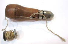 Old 1920's Wood Handle Speedy Stitcher Bag Sewing Awl Antique Stewart Mfg Co USA