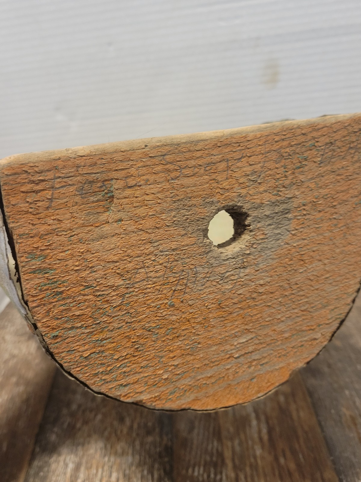 Vintage Large Grain Feed Scoop Metal  & Wood Farmhouse Rustic 12.5" Primitive 