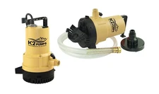 K2 Pumps UTM02501K, 1/4HP Duo 2-in-1 Thermoplastic Sub Utility & Transfer Pump