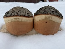 2 Pc Set Black Cherry Turning Wood Bowl Blank Lathe 6 x 4  