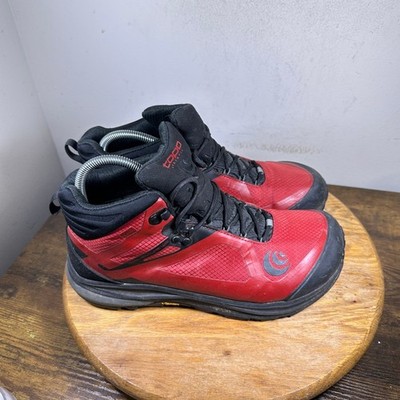 Topo Athletic M Trailventure WP Hiking Boots Red Black Men's Size 8.5 Waterproof
