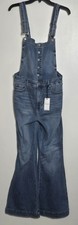NWT Judy Blue Tummy Control Retro Flare Overalls JB88614 Denim Blue Women's XL