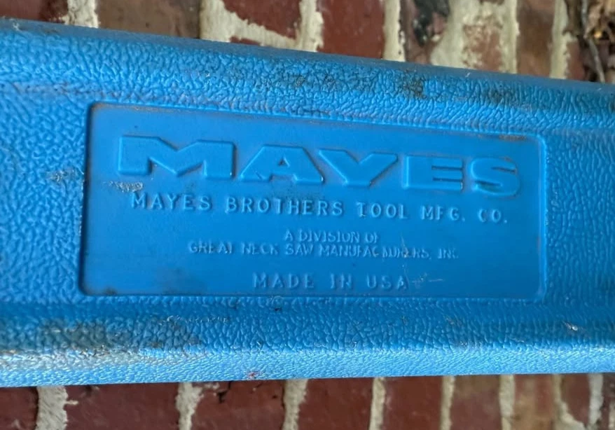 NIVEL de madera dura laminada Mayes 48" vintage en estuche - nunca usado Foto 2 de 3
